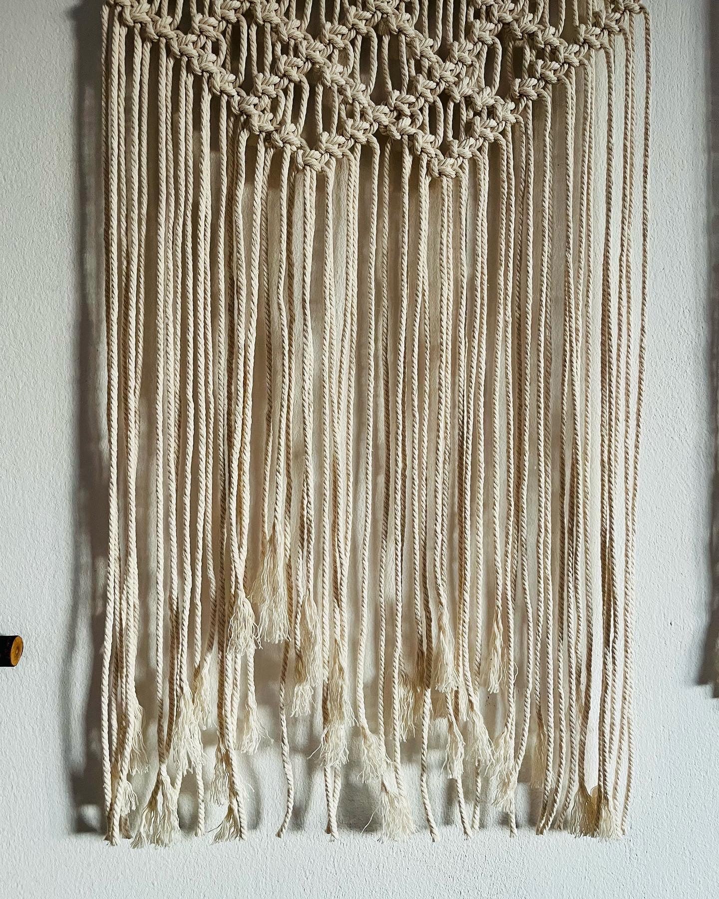 White Squares: Macramé wall hanging