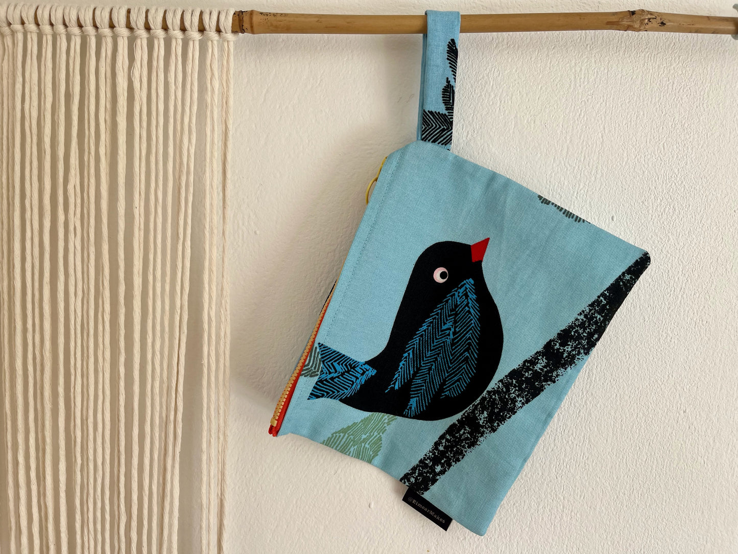 Bluebird cotton pouch