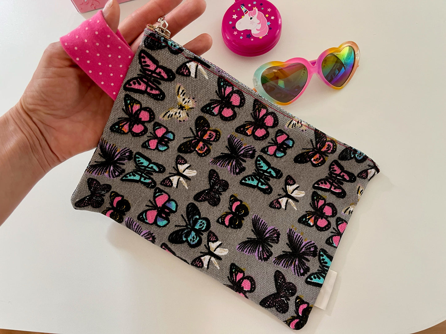 Butterfly cotton pouch