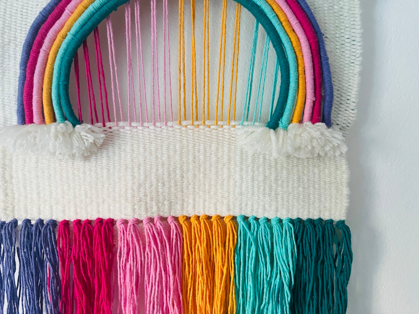 Rainbow: handwoven wall hanging