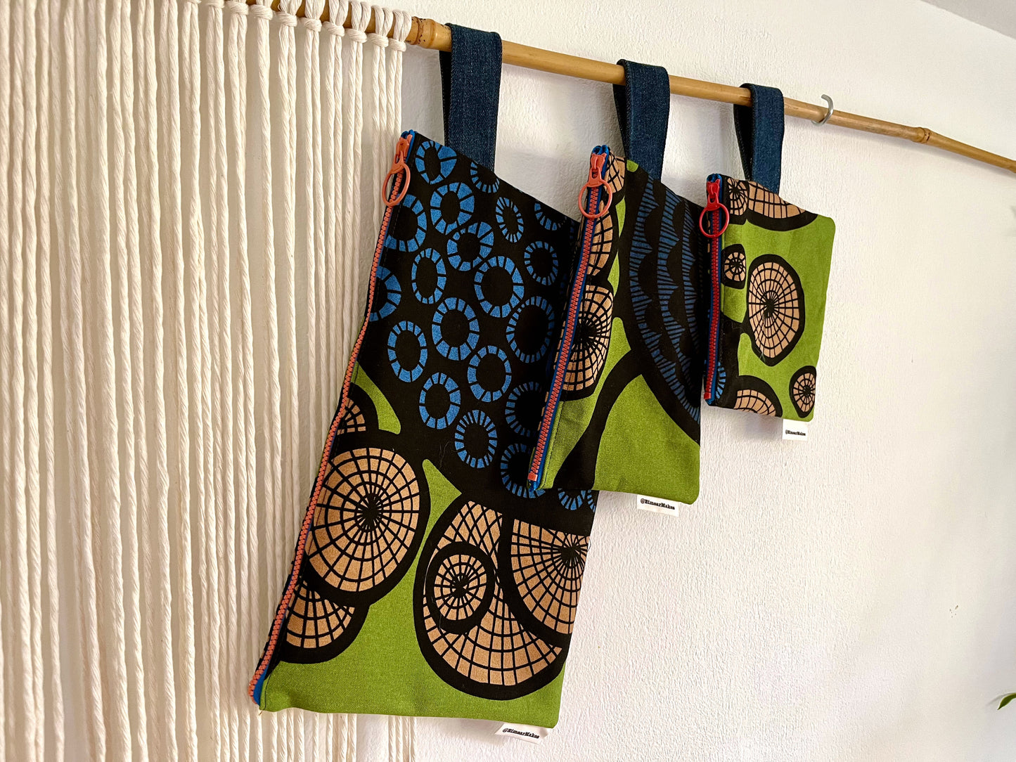 Circles cotton pouch